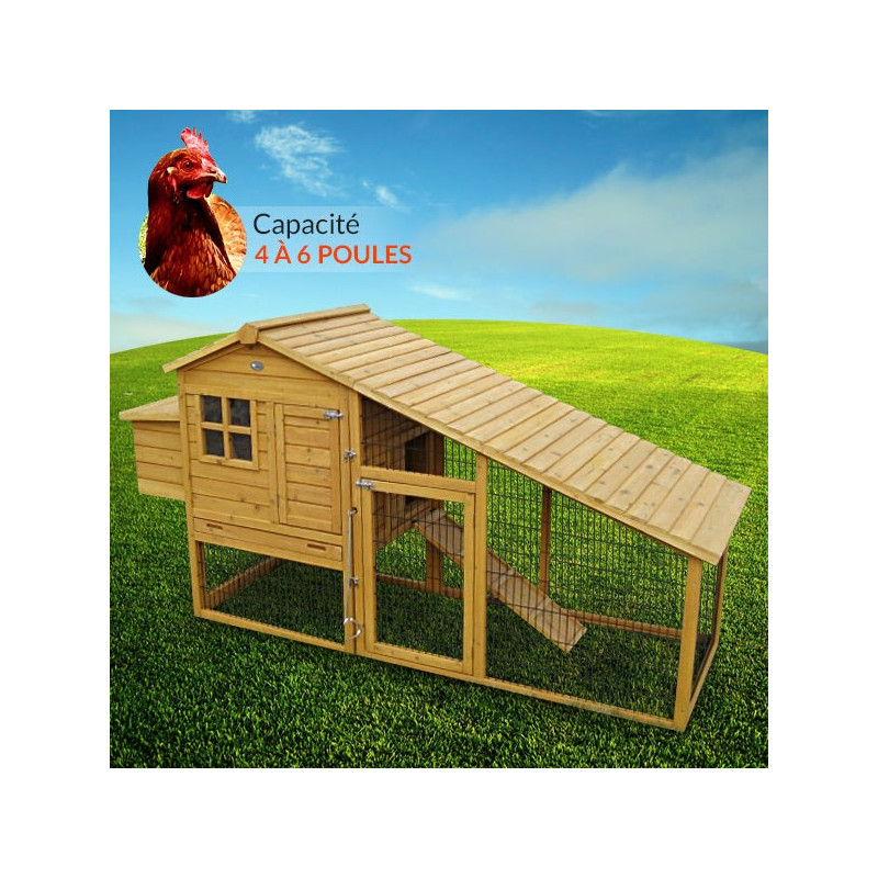 Poulailler en bois LBH JARDIN 3/5 poules - 3190XWR