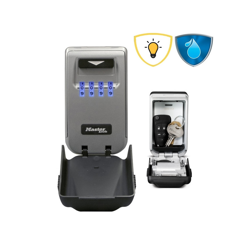  Boite à clés sécurisée rétroéclairée-Médium-Fixation murale- MASTERLOCK-5425EURD