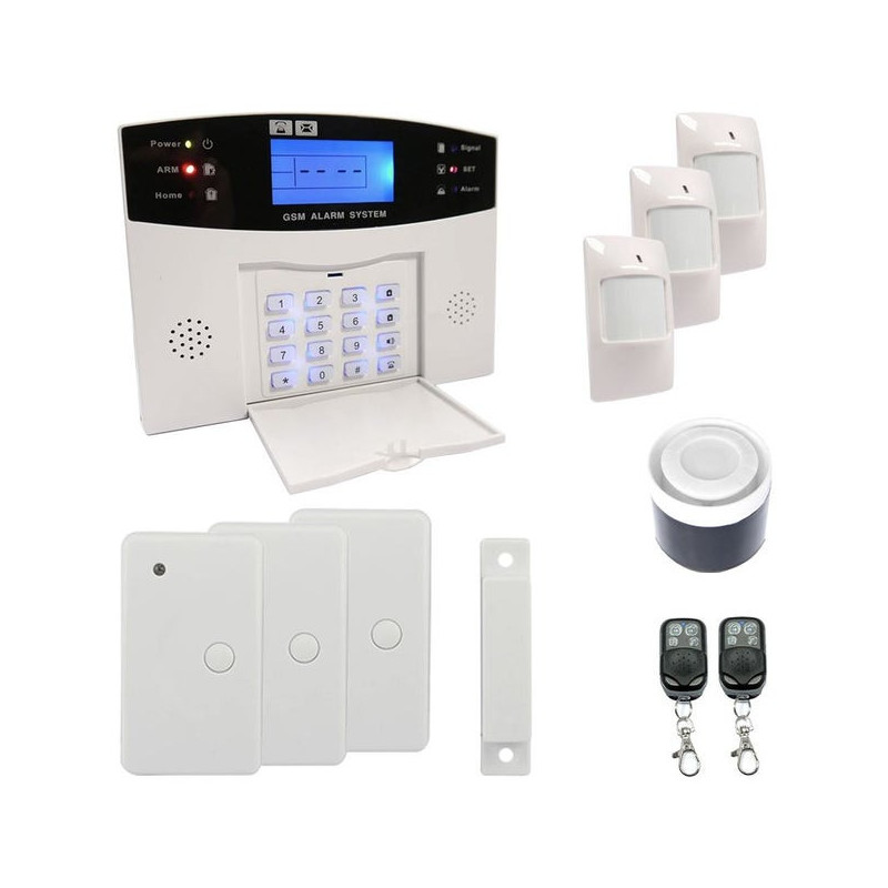 Alarme maison sans-fil et filaire avec transmetteur GSM EMATRONIC-AL01