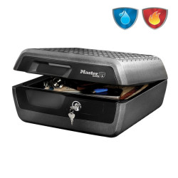 Mallette de sécurité Anti Feu Ignifugé et Étanche -Serrure à Clé - Format L - MASTERLOCK - LCHW30100 