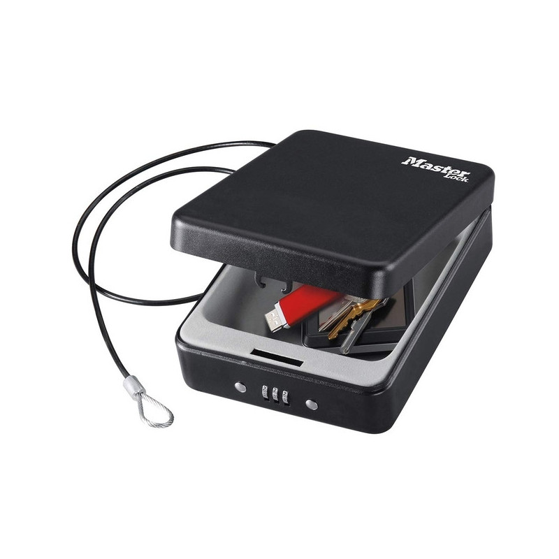  Petit Coffre-fort-Combinaison- Avec Câble-MASTERLOCK- P005CEURBLKHRO